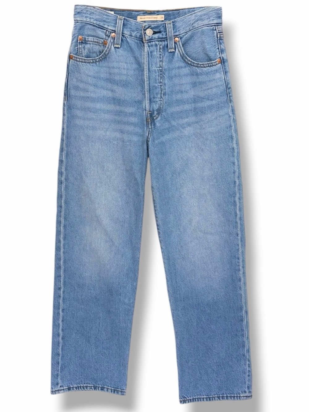 Levi’s Ribcage Straight Ankle Jeans 25 High Rise Vintage-Inspired Wash